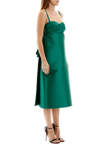 Shop N°21 N.21 Dress With Bow In Verde Erba
