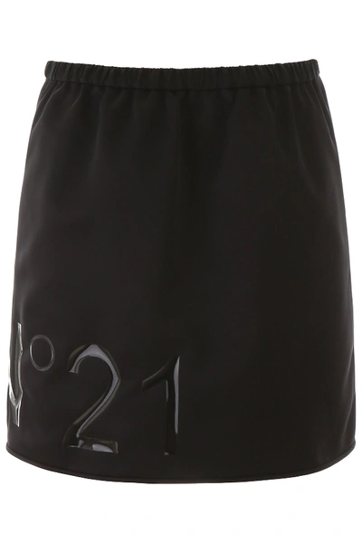 Shop N°21 N.21 Logo Mini Skirt In Black