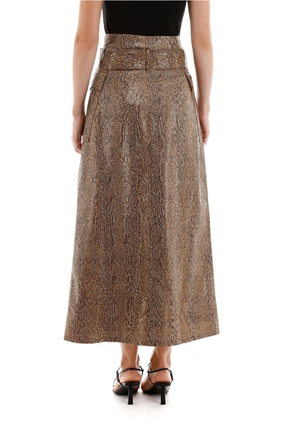 Shop Nanushka Aarohi Skirt In Brown