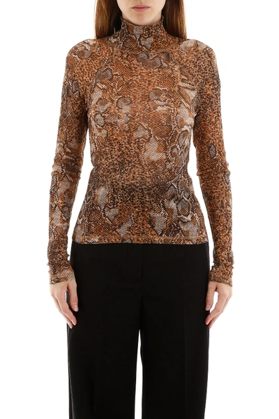 Shop Nanushka Madi Top In Snake Print