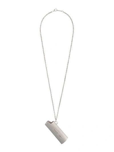 Shop Ambush Necklace With Lighter Holder In Silver