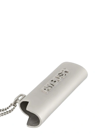 Shop Ambush Necklace With Lighter Holder In Silver