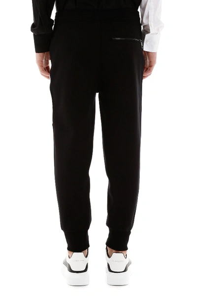 Shop Neil Barrett Intarsia Joggers In Black Off White