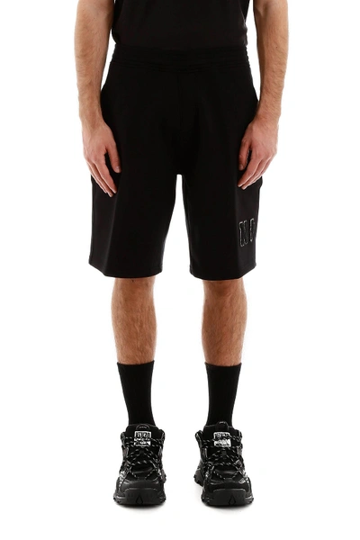 Shop Neil Barrett Shorts With Patch In Black