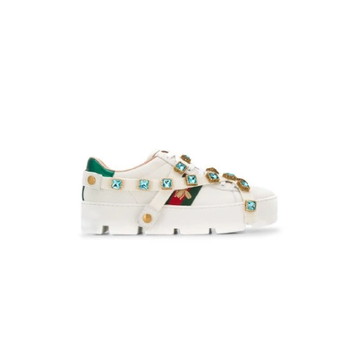 Shop Gucci New Ace Sneakers In Cognac