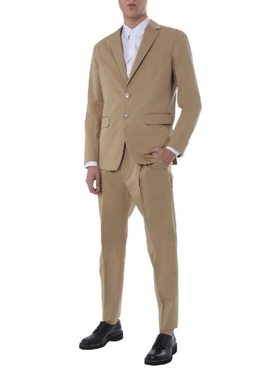 Shop Dsquared2 New York Suit In Beige