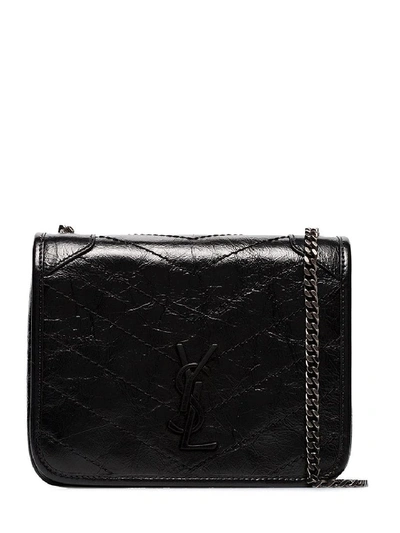 Shop Saint Laurent Niki Monogram Bag In Black