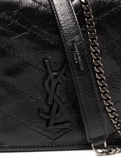 Shop Saint Laurent Niki Monogram Bag In Black
