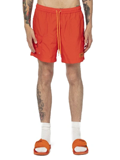 Shop Heron Preston Nylon Swimsuit Orange