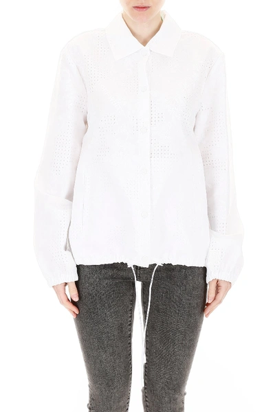 Shop Off-white Sangallo Coach Jacket In White  Black