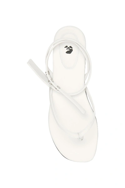 Shop Off-white Thong Flat Sandals In White No Color