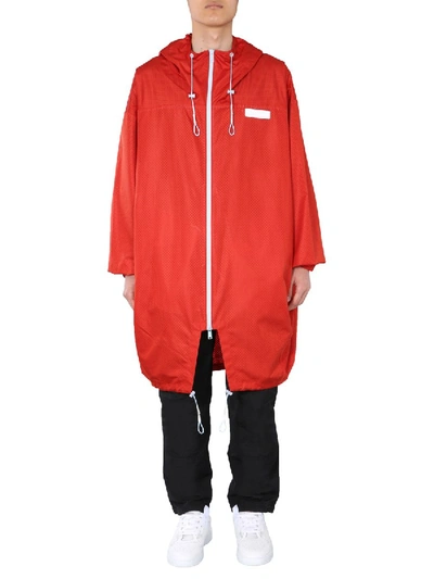 Shop Givenchy Oversize Fit Parka In Red