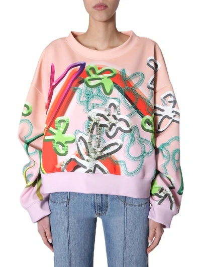 Shop Maison Margiela Oversize Fit Sweatshirt In Multicolour