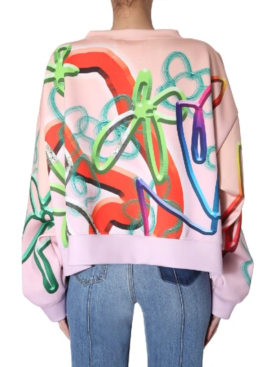 Shop Maison Margiela Oversize Fit Sweatshirt In Multicolour