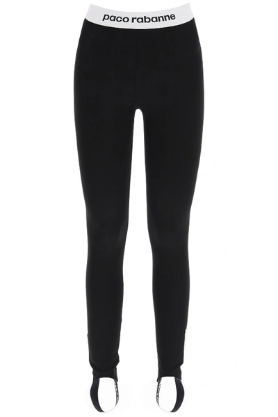 Shop Paco Rabanne Stirrup Leggings In Black