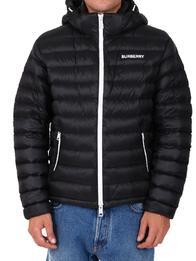 Shop Burberry Padded Down Jacket In Black