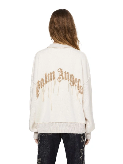 Shop Palm Angels Sweaters In Bianco