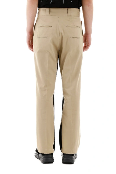 Shop Palm Angels Trousers With Detachable Pocket In Beige Off White