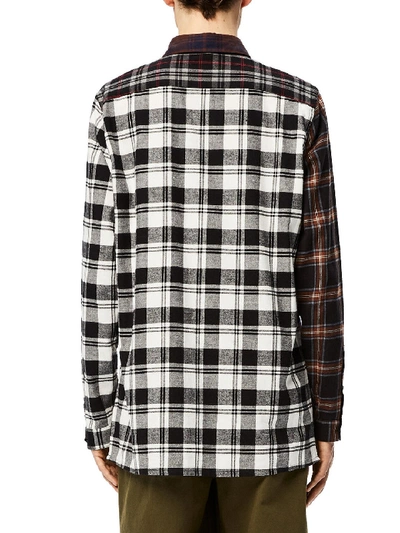 Shop Loewe Patchwork Oversize Shirt In Brown