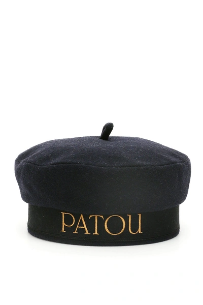 Shop Patou Sailor Hat In Navy