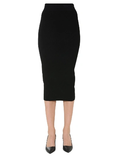 Shop Balmain Pencil Skirt In Black