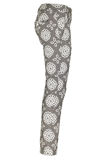 Shop Dondup Perfect Patterned Trousers In Grey