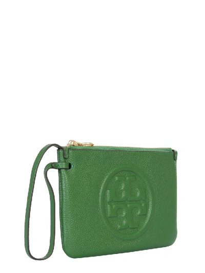 Shop Tory Burch Perry Bombs Clutch In Green