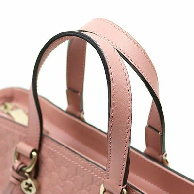 Shop Gucci Pink Microssima Bag In Nero