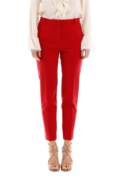 Shop Pinko Full Milano Trousers In Red