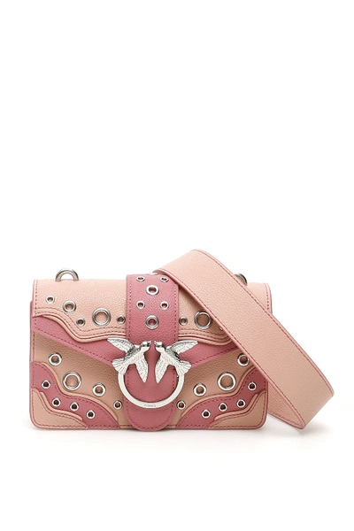 Shop Pinko Mini Love Romantic Bag In Rosa
