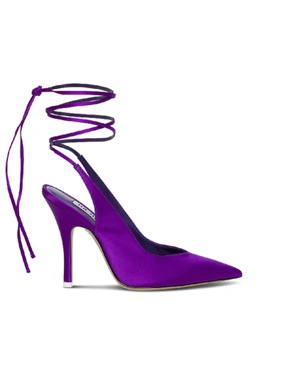 Shop Attico Pointed Pumps In Violet