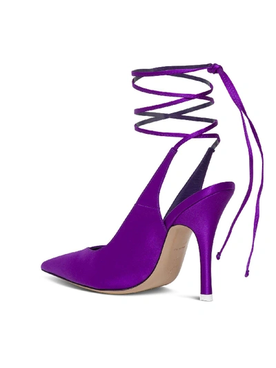 Shop Attico Pointed Pumps In Violet