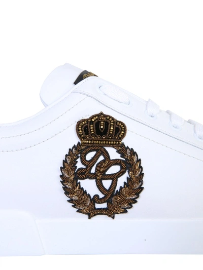 Shop Dolce & Gabbana Portofino Sneakers In White