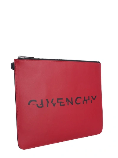 Shop Givenchy Pouch With Logo In Red