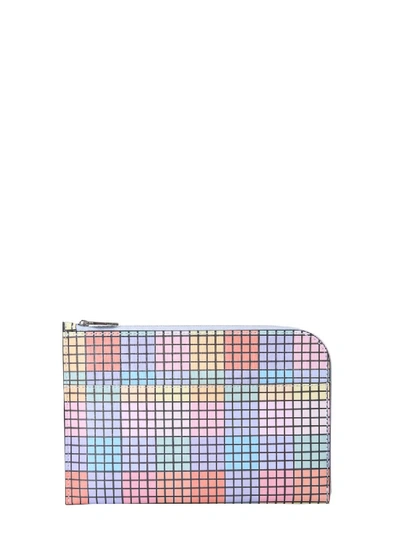 Shop Ganni Pouch With Logo In Multicolour