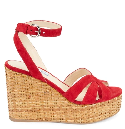 Shop Prada Flat Shoes In Rosso