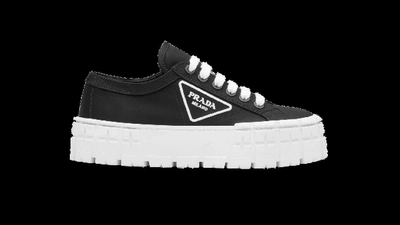 Shop Prada Flat Shoes In Nero+bianco 1