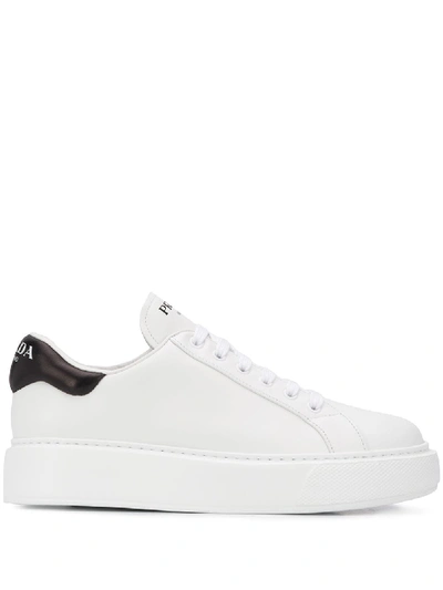 Shop Prada Sneakers In Bianco