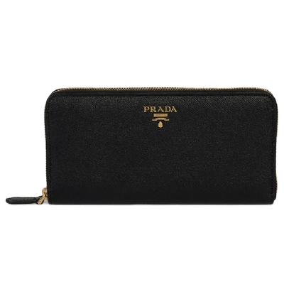 Shop Prada Wallets In Nero