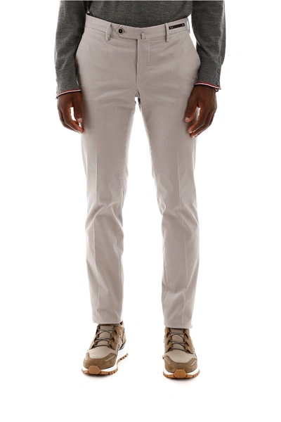 Shop Pt01 Cotton Trousers In Lt Grey