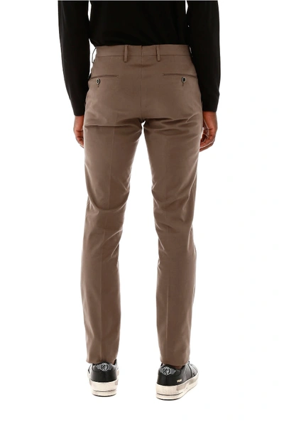 Shop Pt01 Cotton Trousers In Lt Brown