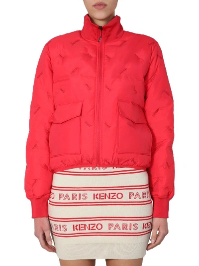 Shop Kenzo Quilted Down Jacket In Red