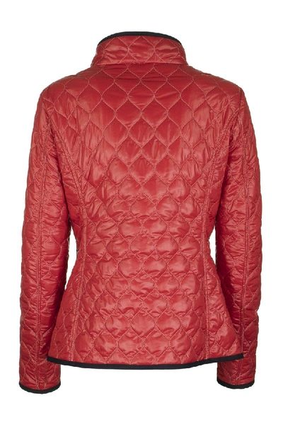 Shop Fay Quilted Jacket In Red