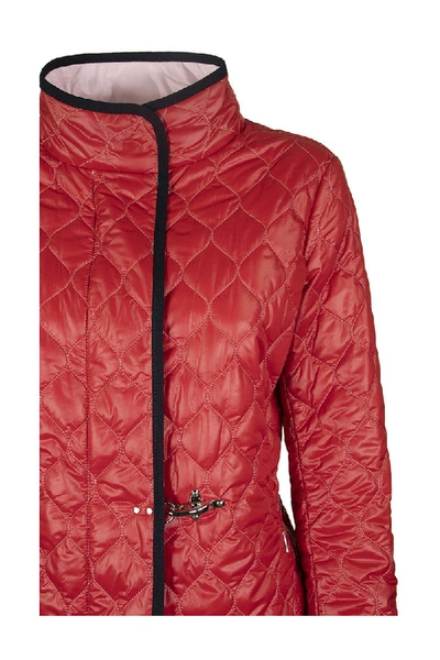 Shop Fay Quilted Jacket In Red