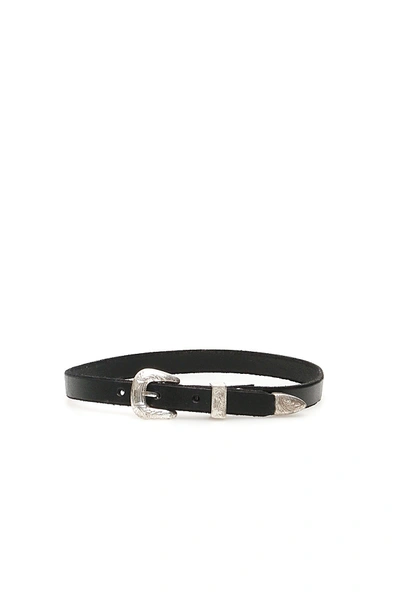 Shop R13 Leather Choker Necklace In Black