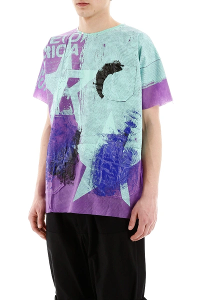 Shop Raf Simons Handpainted Hospital T-shirt In Multi