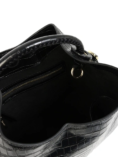 Shop Elleme Raisin Croco Bag Black