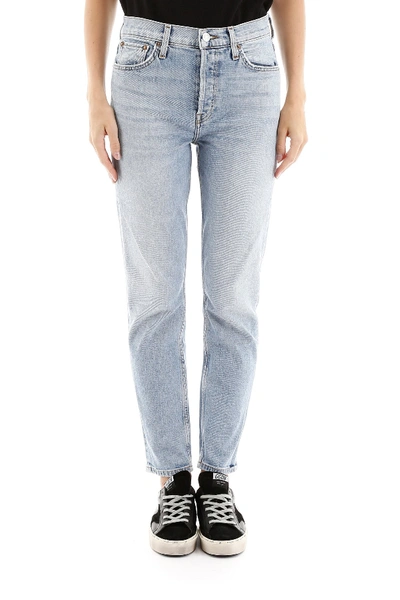 Shop Re/done Original Skinny Jeans In Pale Indigo