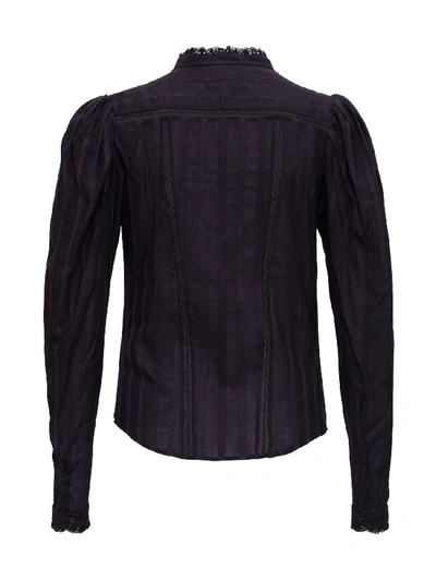 Shop Isabel Marant Étoile Reafi Shirt With Puff Sleeves In Black