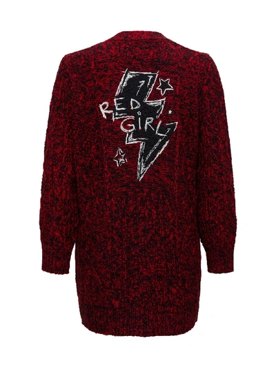 Shop Red Valentino Red Girl Cardigan